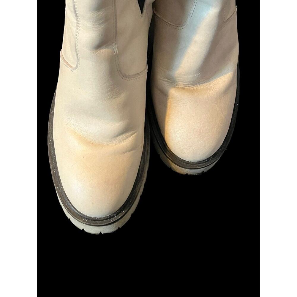 Free People James Chelsea Boot •EUR 38 US 8• Cream White Chunky Heel Leather - Picture 16 of 16